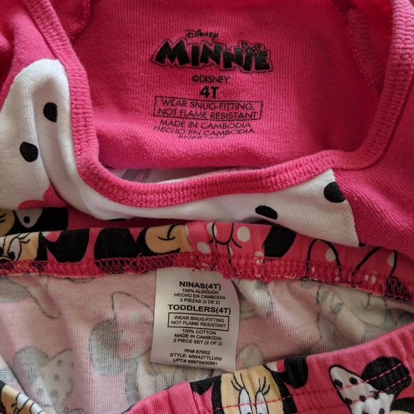 Girls Minnie Mouse Pajama Set bundle 4T - Picture 2 of 7